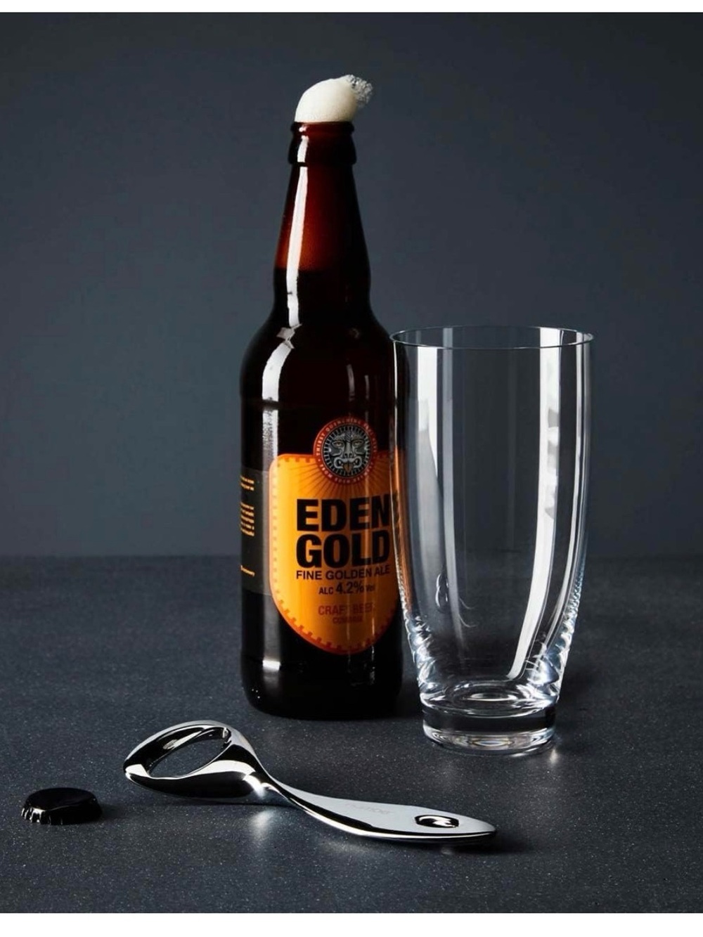 Nambe Polished Silver Bottle Opener with Sleek Ergonomic Handle - Picture 8 of 8